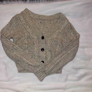 AEO cardigan sweater; so soft cream colored with brown buttons size s; so cute!